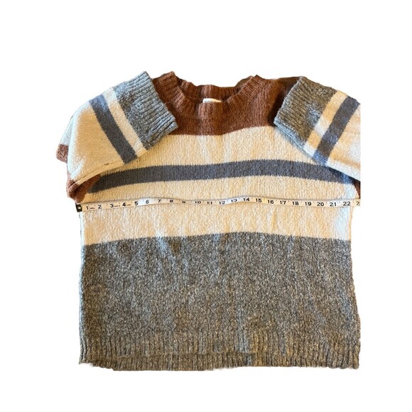 Newbury Kustom Women's Size Small Striped Cozy Knit Long Sleeve Pullover Sweater - Picture 3 of 7